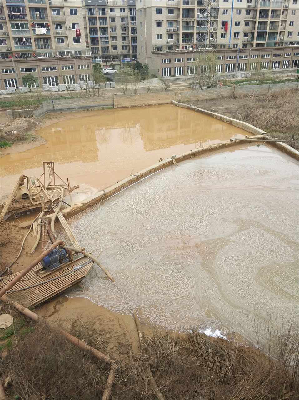 西夏沉淀池淤泥清理-厂区废水池淤泥清淤